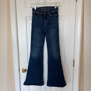 American Eagle super hi-rise flare jeans